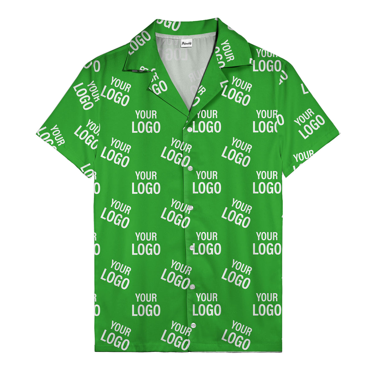 Custom Logo Pattern All-Over Print Short Sleeve Hawaiian Shirt - Personalized Restaurant & Cafe Uniform Button Down Shirt