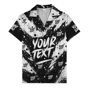 abstract splatter paint custom text hawaiian shirt with your text