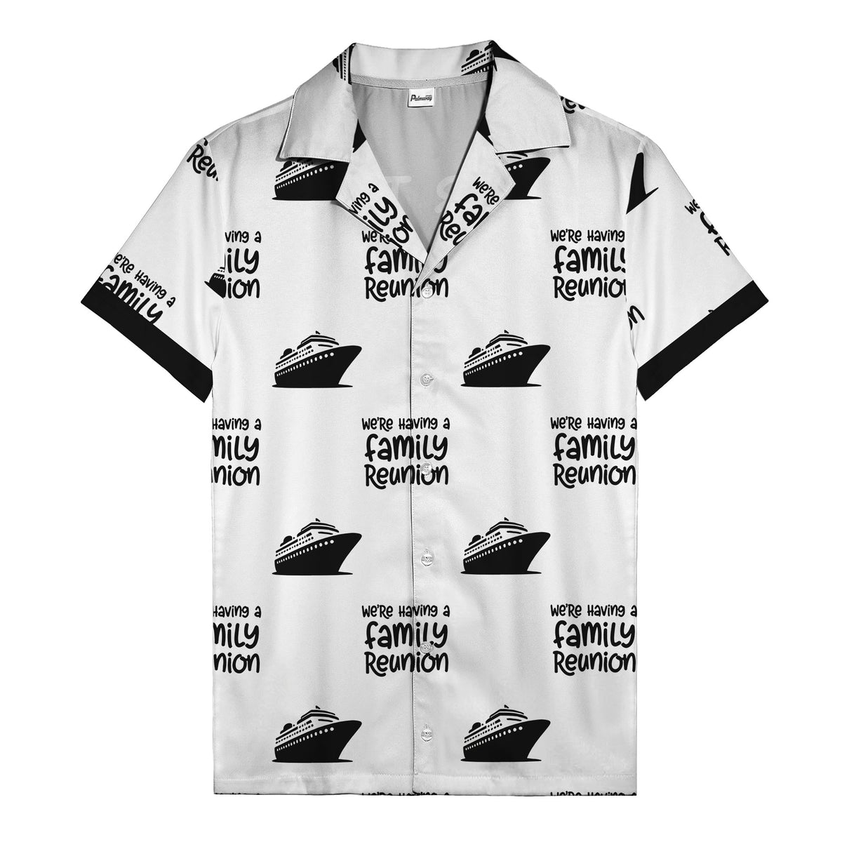 cruise ship silhouettes and family reunion text repeat hawaiian shirt