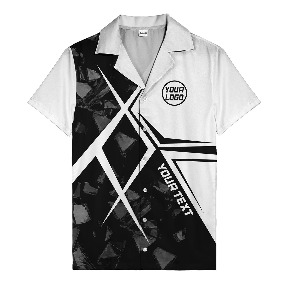 crystal shards & angular lines modern art hawaiian shirt