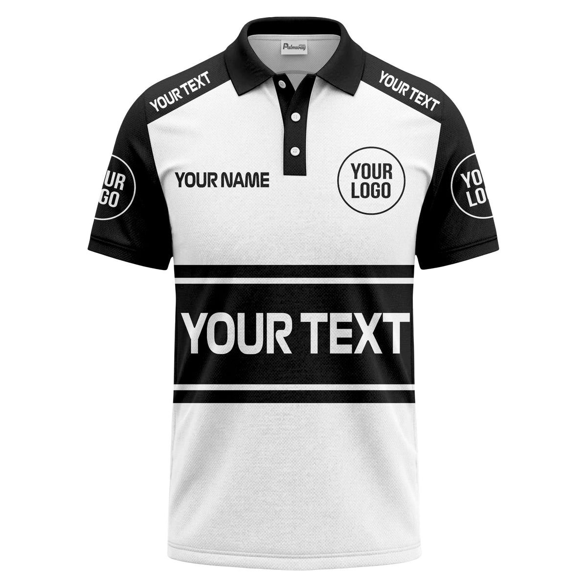 customizable logo & text sport jersey polo shirt for team gear