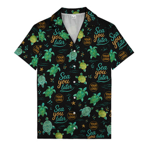 sea turtles & starfish sea you later cartoon hawaiian shirt