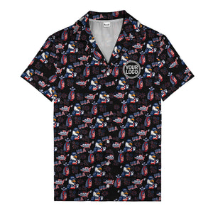 usa bald eagles golf bags fireworks hawaiian shirt for men