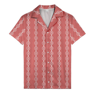 chain link custom logos black white all over hawaiian shirt