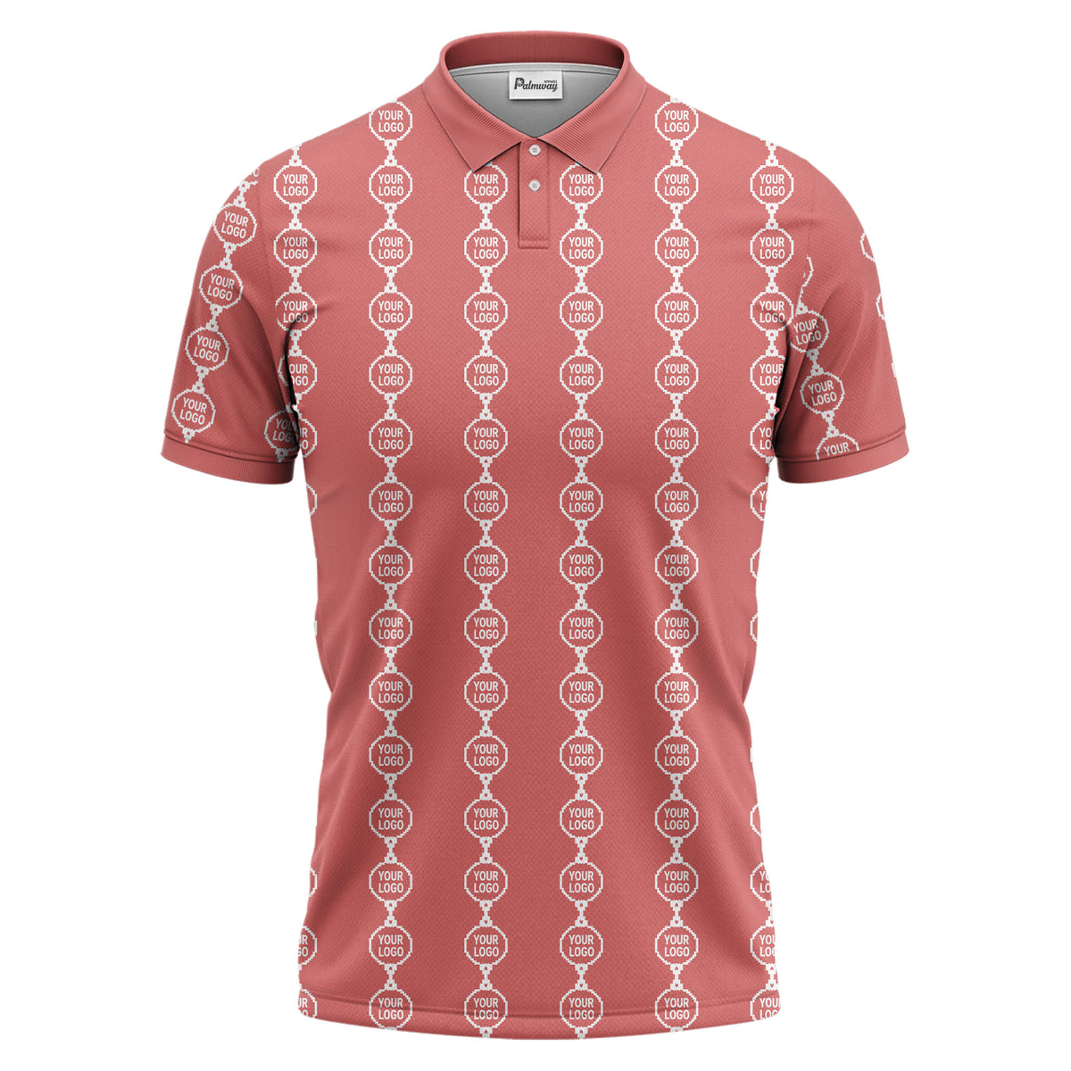 chain link customizable logos black white graphic polo shirt