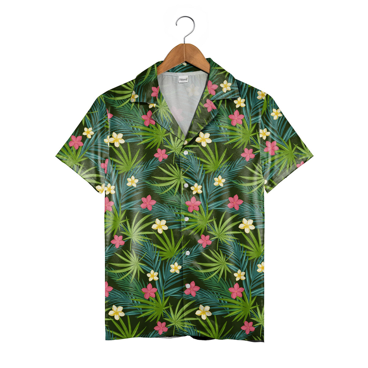 Custom Child Face Hawaiian Shirt with Tropical Hibiscus Garden