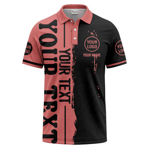 custom name & logo bold graphic personalized polo shirt