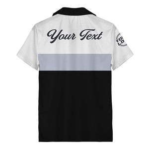 custom team logo & name bowling hawaiian shirt