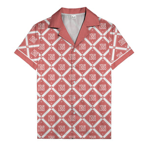 diamond repeat logo geometric hawaiian shirt for men