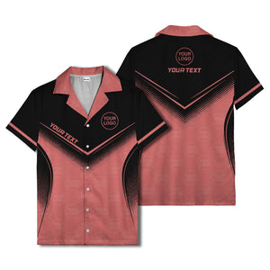 halftone dot custom logo hawaiian shirt for men