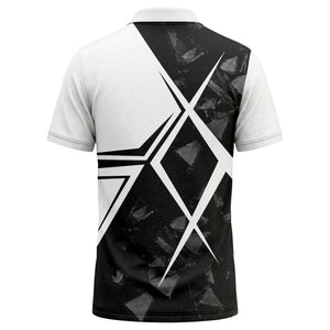 monochrome geometric triangles & abstract shapes modern urban polo shirt