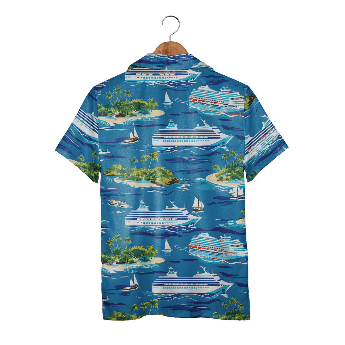 Tropical Cruise Ship & Sailboat Hawaiian Shirt – Island & Ocean Vibes