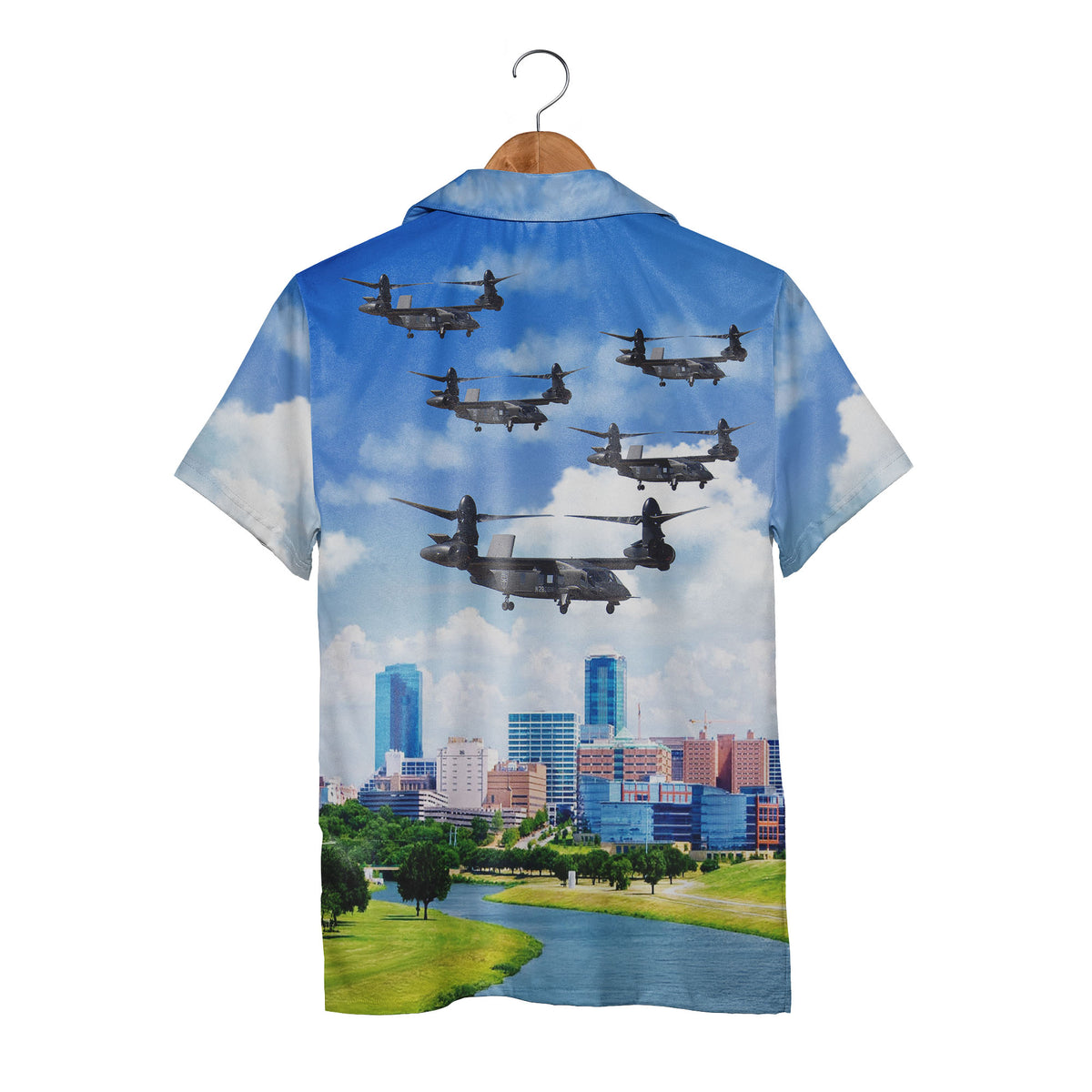 Us Army Bell V-280 Valor Flying Over Fort Worth, Texas Trendy Hawaiian Shirt2