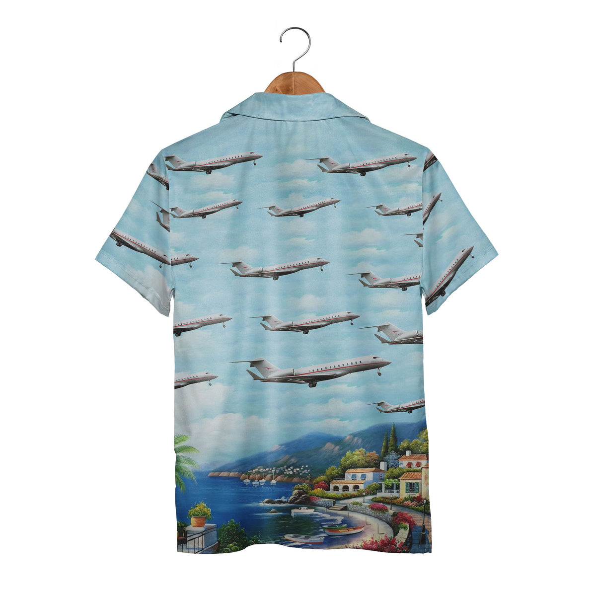 Vistajet Bombardier Global Inspired Stylis Hawaiian Shirt