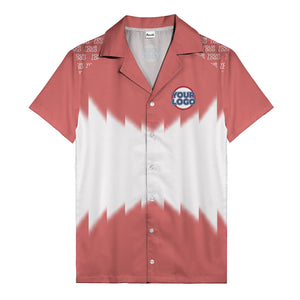 zigzag geometric custom logo aloha hawaiian shirt for men