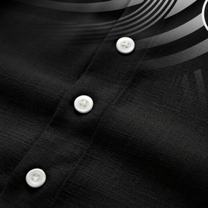 geometric waves & stripes abstract hawaiian shirt for men