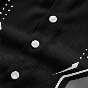 hexagon checkerboard geometric fusion hawaiian shirt for men