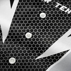 hexagon grid lightning bolt hawaiian shirt for men