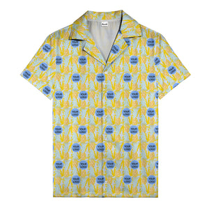 pineapple repeat & custom logo aloha hawaiian shirt
