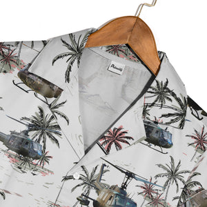U.S. Army Bell UH-1 Huey Trendy Hawaiian Shirt Military Aviation Tribute