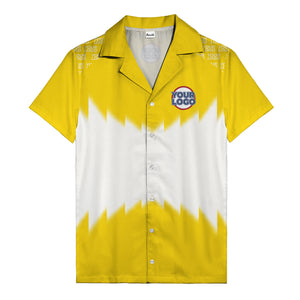 zigzag geometric custom logo aloha hawaiian shirt for men