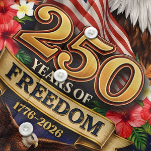 250 Years Of Freedom Stars & Stripes Aloha Shirt With Eagle & Liberty Hawaiian Shirt