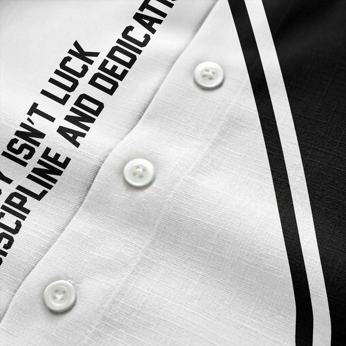 ABCDice Diagonal Stripe & Custom Logo Black White Polo Shirt For Men