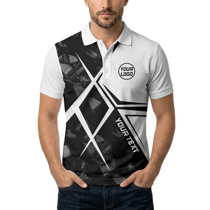 monochrome geometric triangles & abstract shapes modern urban polo shirt