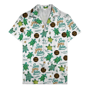 sea turtles & starfish sea you later cartoon hawaiian shirt