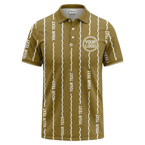 custom logo circle & wavy lines personalized polo shirt