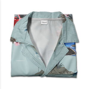 Custom Photo Light Blue Hawaiian Shirt