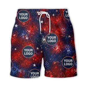fireworks & custom logos patriotic all over print hawaiian shirt