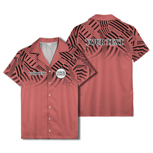 geometric waves & stripes abstract hawaiian shirt for men