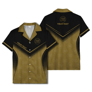 halftone dot custom logo hawaiian shirt for men
