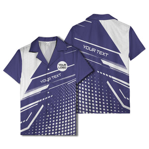 hexagon grid diagonal stripe geometric hawaiian shirt for men