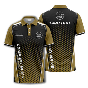 modern chevron stripes personalized logo corporate polo shirt