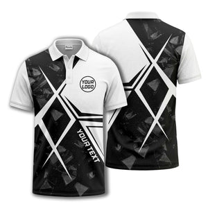 monochrome geometric triangles & abstract shapes modern urban polo shirt