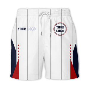 red stars & chicago stripes customizable logo hawaiian shirt