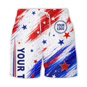 stars & stripes diagonal brushstroke american flag hawaiian shirt