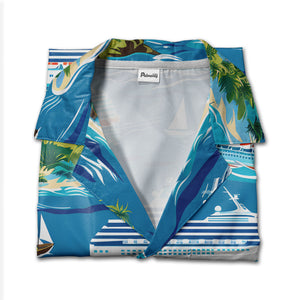 Tropical Cruise Ship & Sailboat Hawaiian Shirt – Island & Ocean Vibes