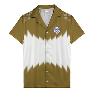zigzag geometric custom logo aloha hawaiian shirt for men