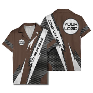 hexagonal grid lightning bolt geometric hawaiian shirt for men