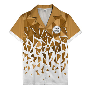 modern abstract triangular geometric hawaiian shirt for men