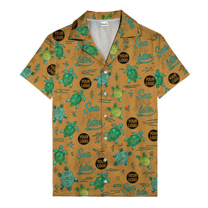 sea turtles & starfish sea you later cartoon hawaiian shirt