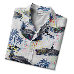 Uss Theodore Roosevelt CVN-71 4Th Of July Trendy Hawaiian Shirt