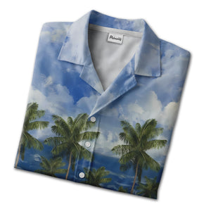 Vintage Motorcycle Surf Beach Ride Tropical Aloha Shirt For Men Hawaiian Shirt
