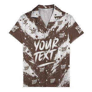 abstract splatter paint custom text hawaiian shirt with your text