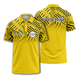 bold geometric stripes customizable polo shirt for men