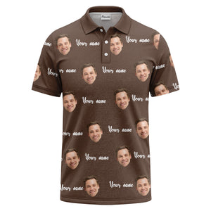 custom face portrait repeat polo shirt