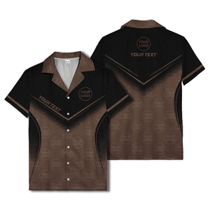 halftone dot custom logo hawaiian shirt for men